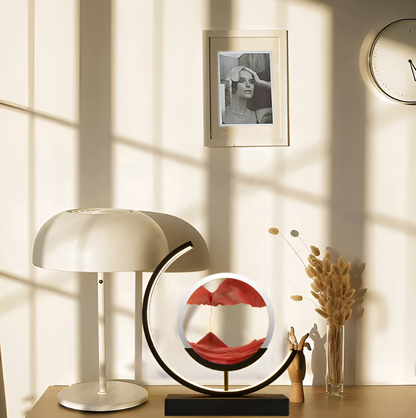Lampe de table minimaliste en aluminium Sandveil, avec art du sable
