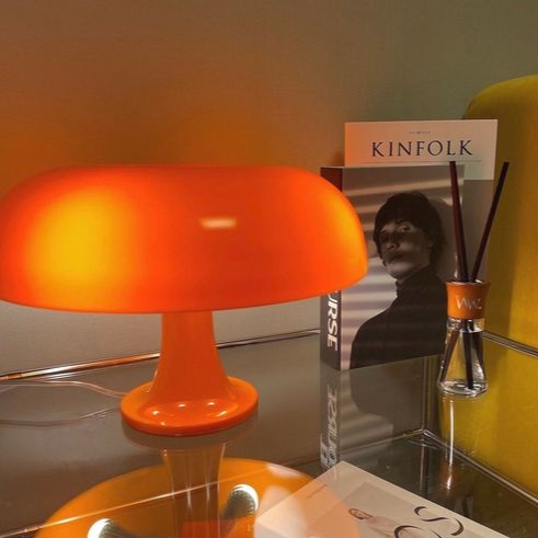 Lampe de table champignon scandinave en opale Fungora
