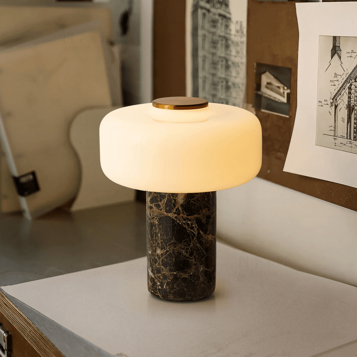 Lampe de table nordique en marbre Wintero
