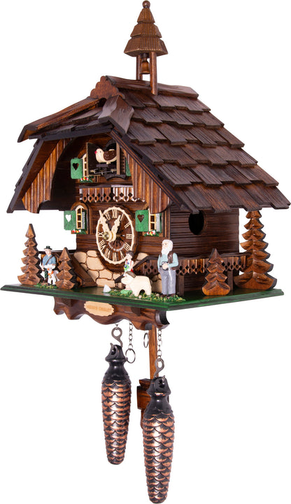 Horloge à coucou en bois, style chalet alpin Almvera