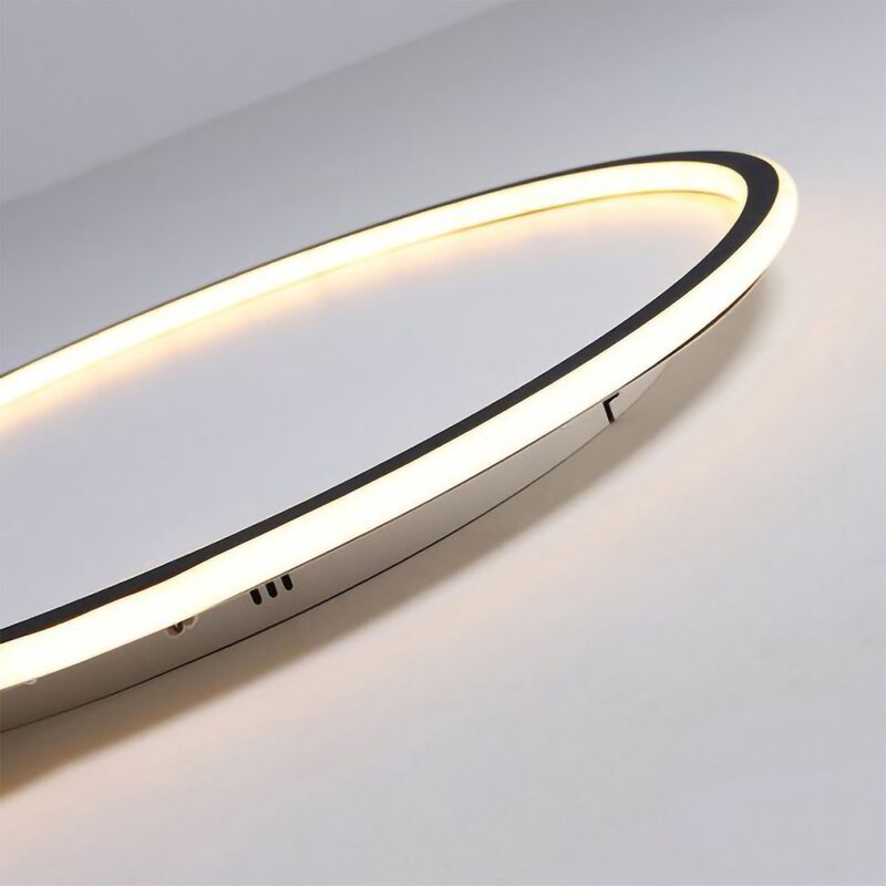 Plafonnier LED rond en acrylique affleurant