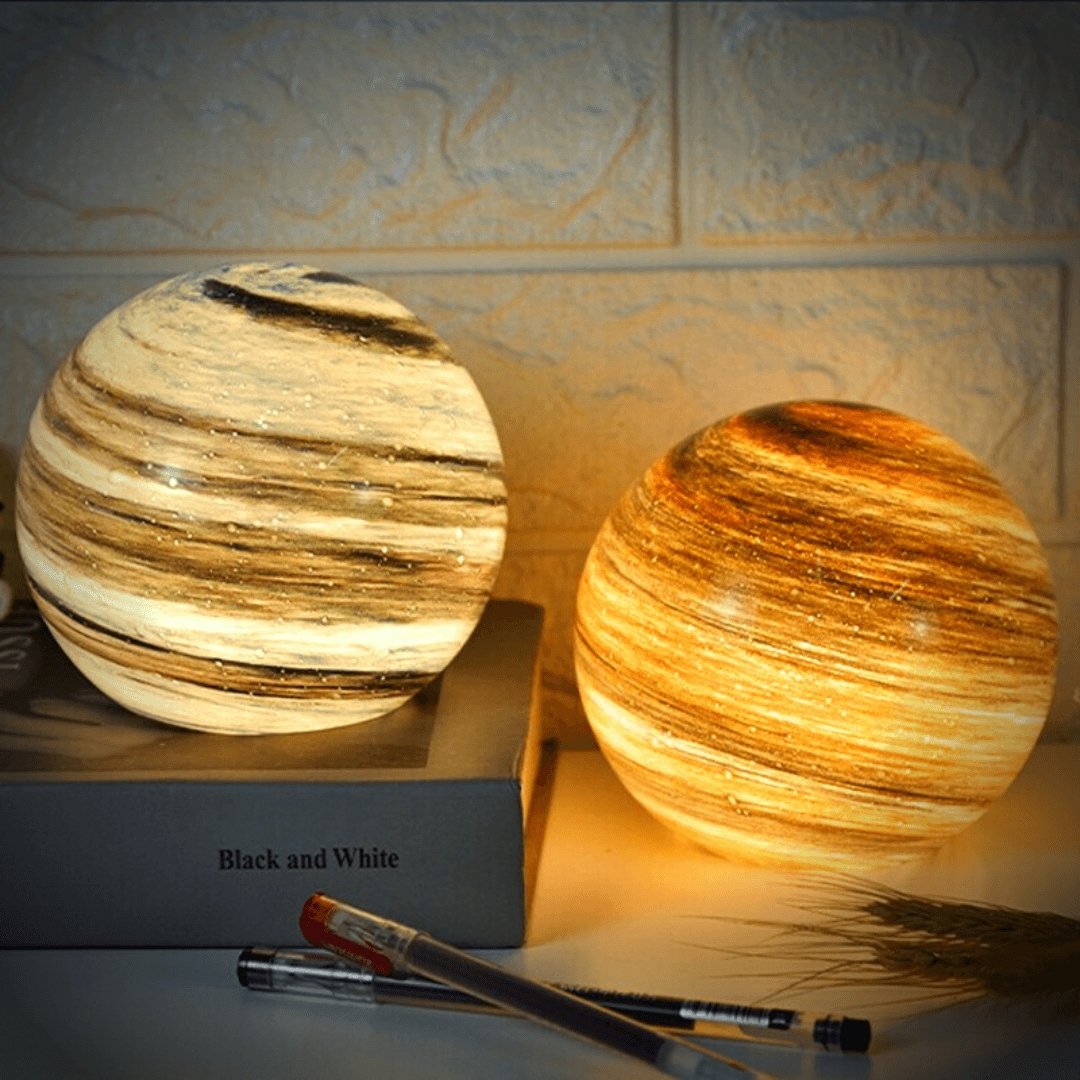 Lampe de table lunaire en verre céleste Selenora