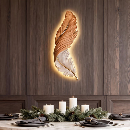 Applique murale LED Plume sculptée