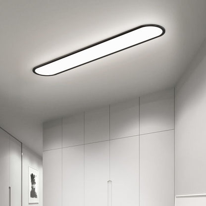 Plafonnier ovale minimaliste en métal Ovalis
