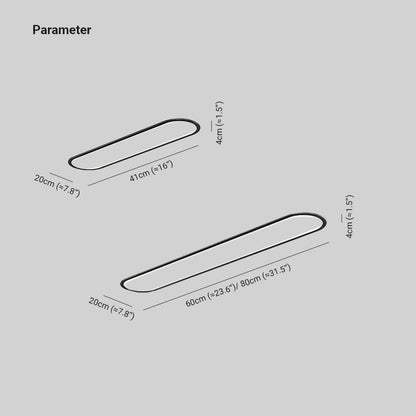 Plafonnier ovale minimaliste en métal Ovalis