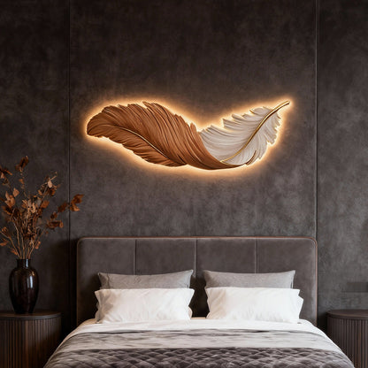 Applique murale LED Plume sculptée