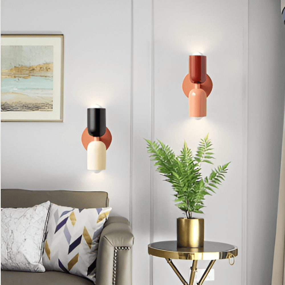 Applique murale capsule en fer de style Bauhaus Miravel