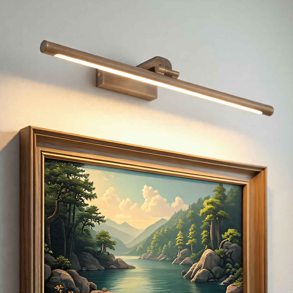 Éclairage de tableau doré réglable