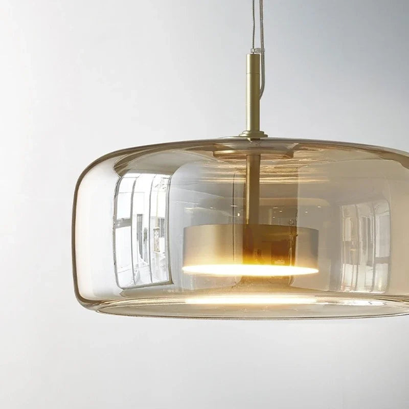 Suspension en verre teinté nordique Lumira