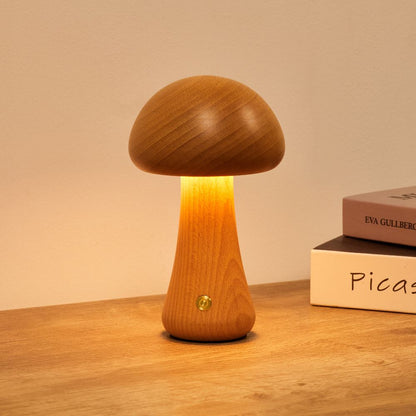 Lampe de table en bois scandinave Fungara