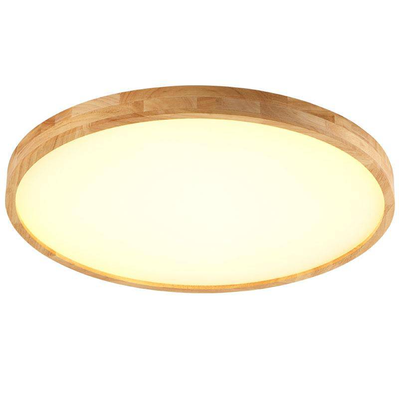 Plafonnier affleurant Lumivale en chêne scandinave