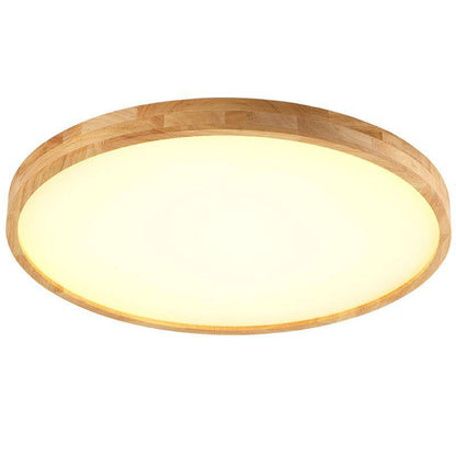 Plafonnier affleurant Lumivale en chêne scandinave