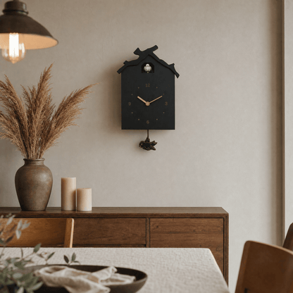 Horloge coucou à pendule en bois minimaliste Dunmere