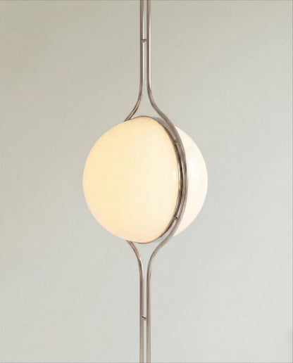 Lampadaire du sol au plafond en métal Pelvaro au style du milieu du siècle