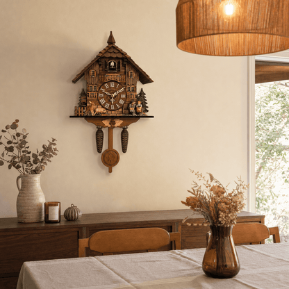 Horloge à coucou à pendule en MDF alpin Brenvika