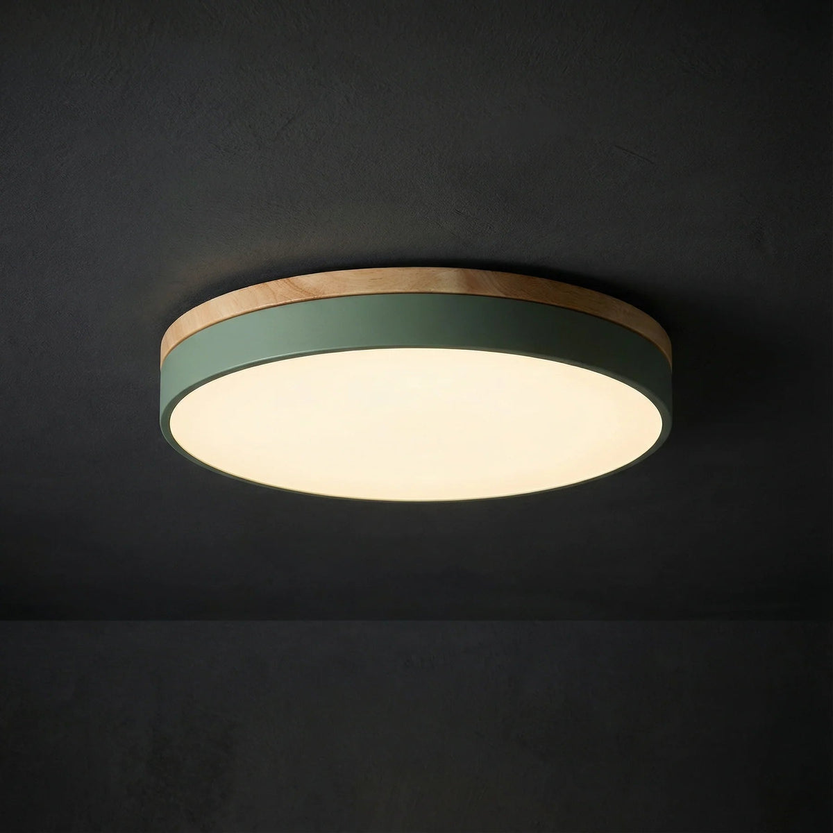 Plafonnier en bois minimaliste Lumbra affleurant