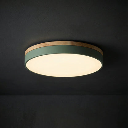 Plafonnier en bois minimaliste Lumbra affleurant