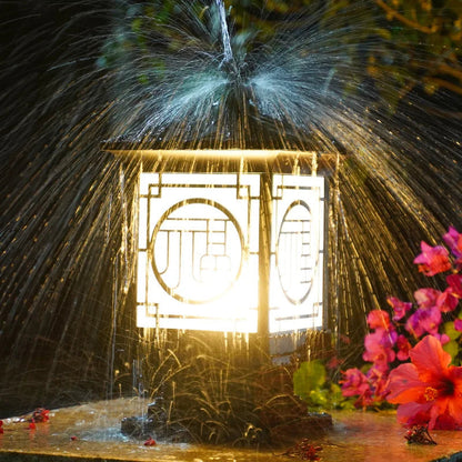 Lanterne décorative sur pied en métal Zentari de style Art déco