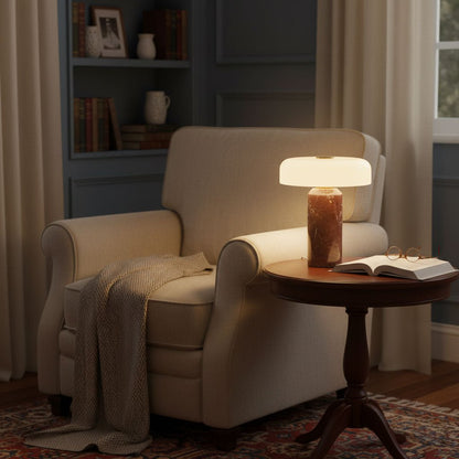 Lampe de table en marbre art déco Vestara