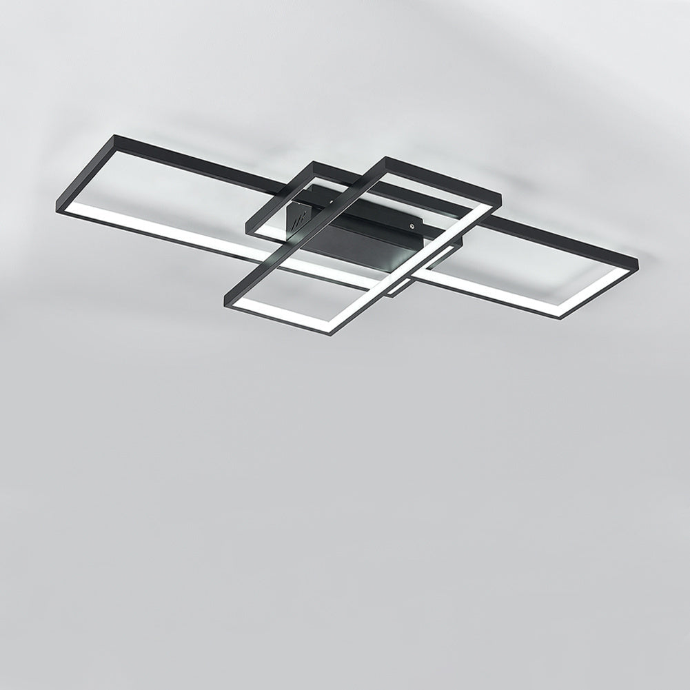 Plafonnier rectangulaire en métal Quadris Bauhaus