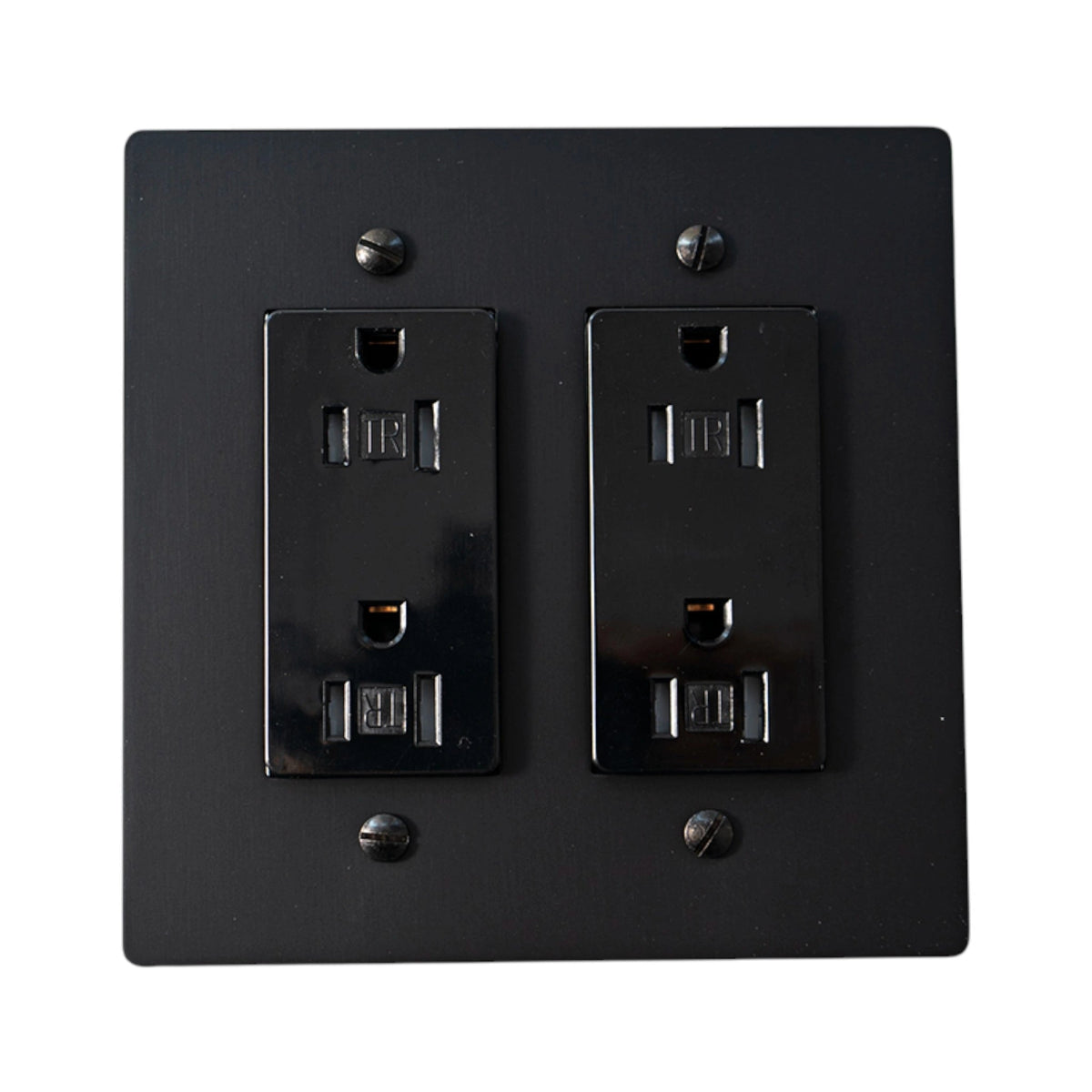 Prise double Galveno Vintage en laiton massif