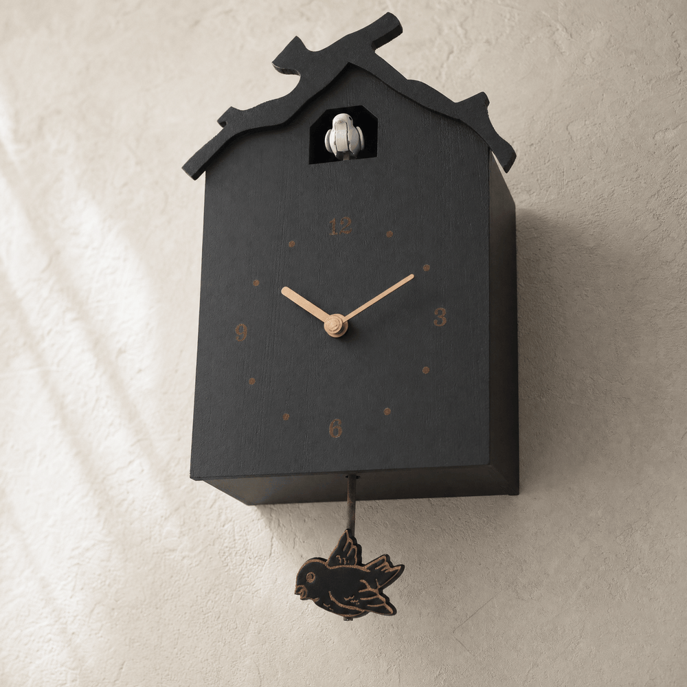 Horloge coucou à pendule en bois minimaliste Dunmere