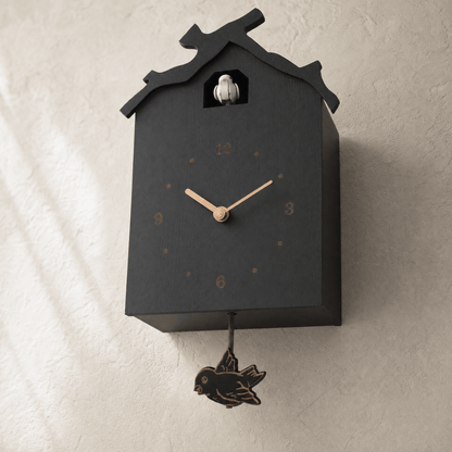 Horloge coucou à pendule en bois minimaliste Dunmere