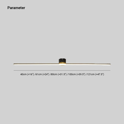 Plafonnier linéaire minimaliste en métal Filara