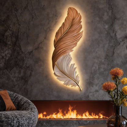 Applique murale LED Plume sculptée