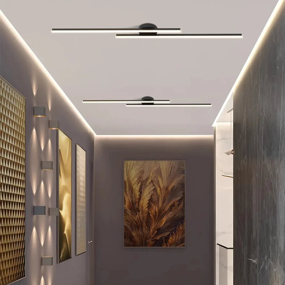 Plafonnier LED Linivo minimaliste en aluminium