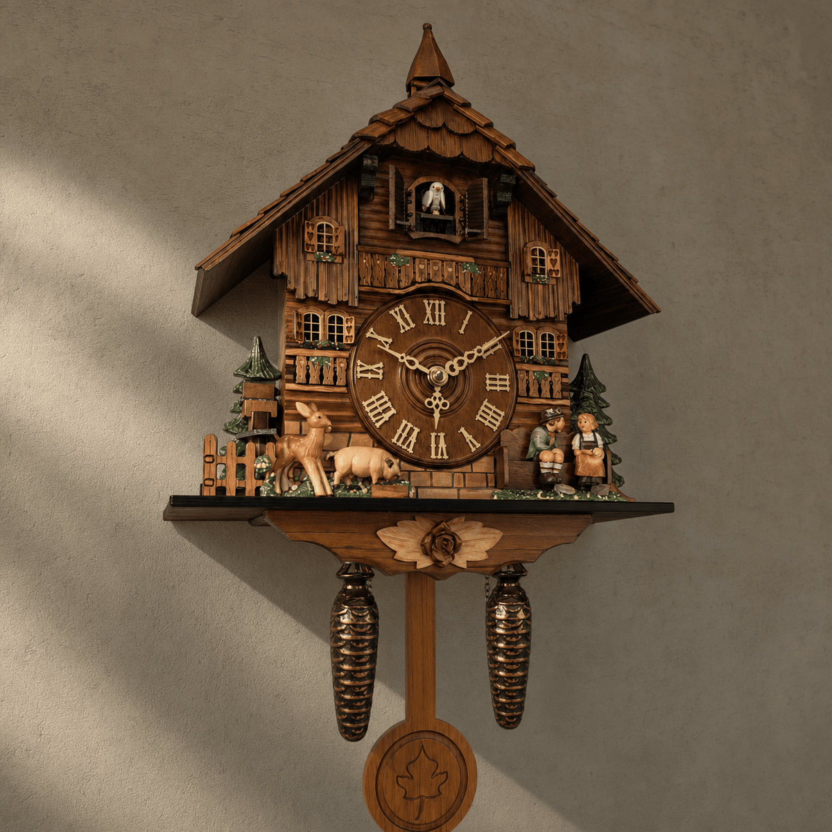 Horloge à coucou à pendule en MDF alpin Brenvika
