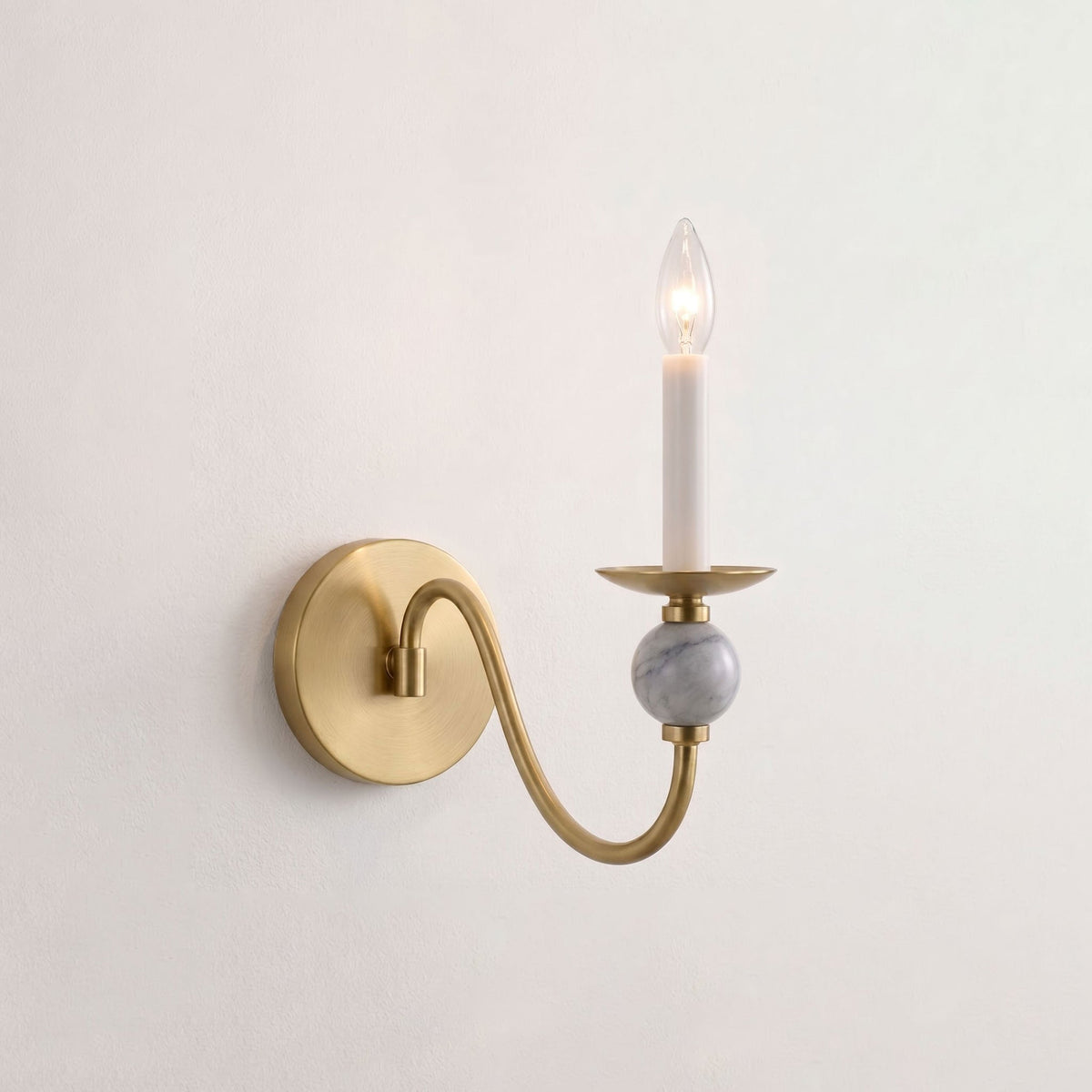 Applique murale boule en marbre