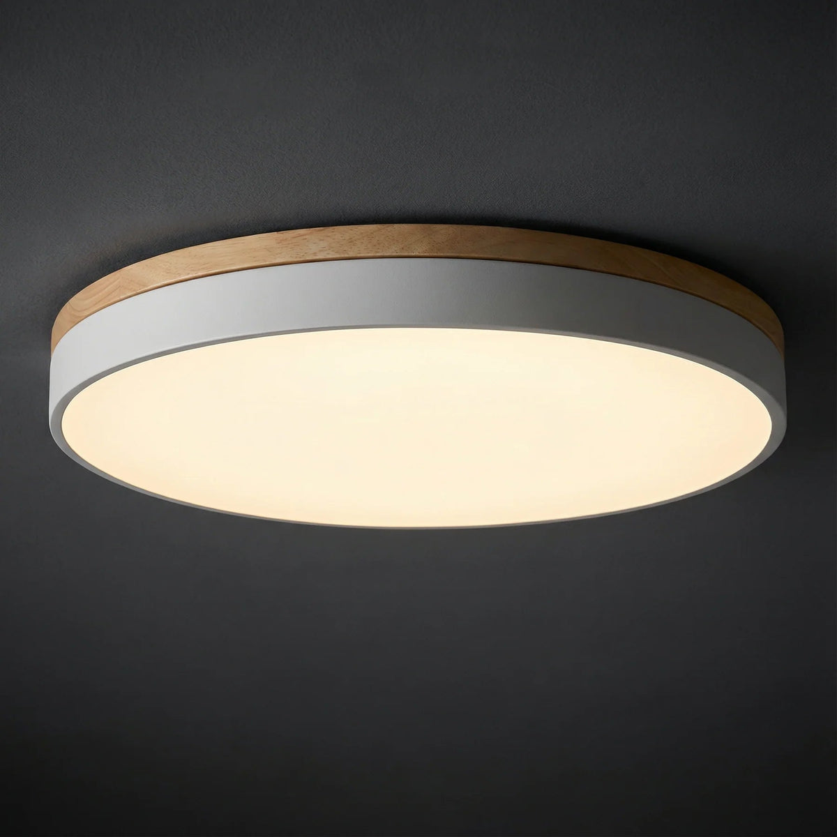 Plafonnier en bois minimaliste Lumbra affleurant