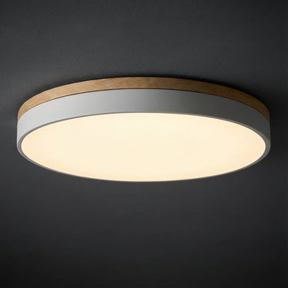 Plafonnier en bois minimaliste Lumbra affleurant