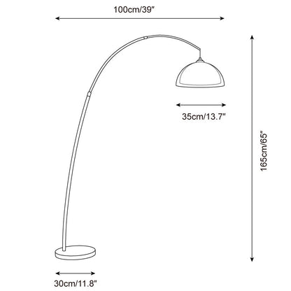 Lampadaire en noyer arqué Halberon