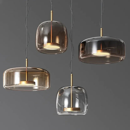 Suspension en verre teinté nordique Lumira