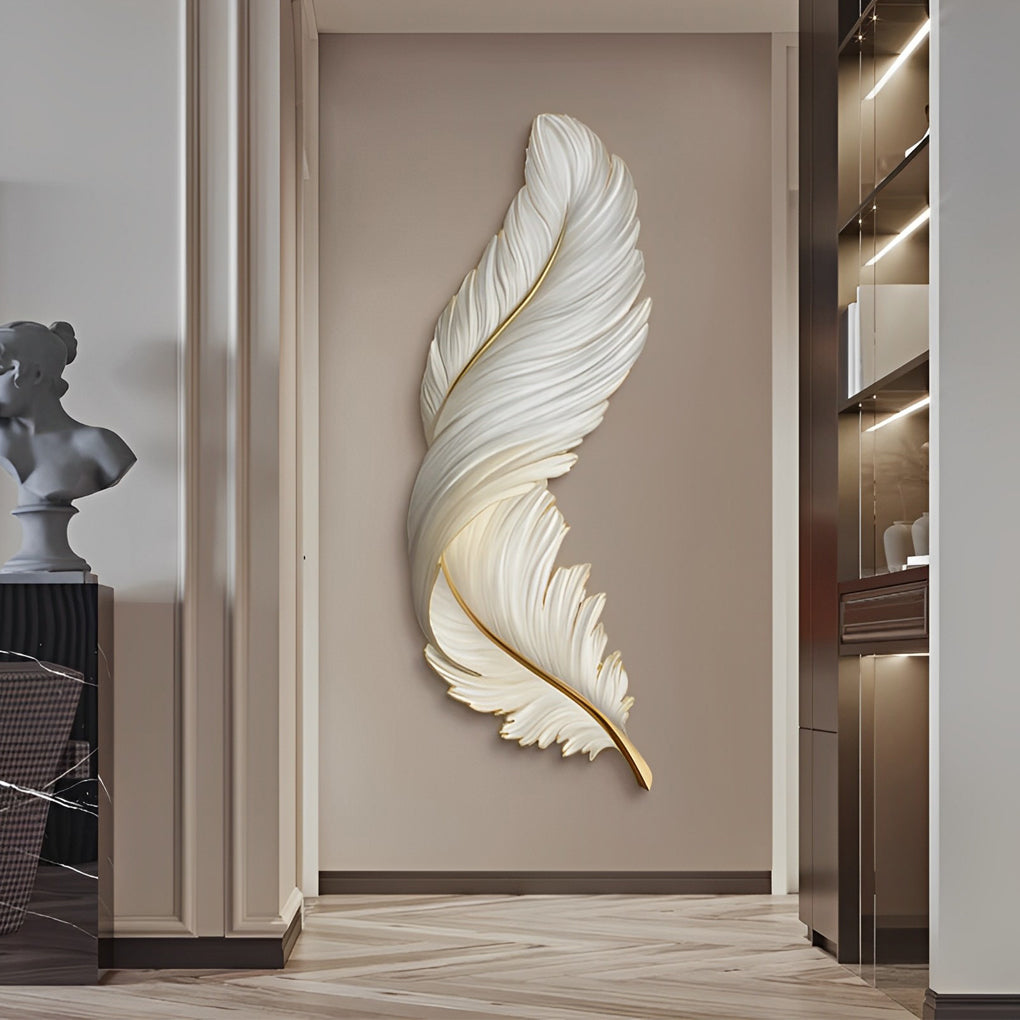 Applique murale LED Plume sculptée