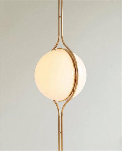 Lampadaire du sol au plafond en métal Pelvaro au style du milieu du siècle