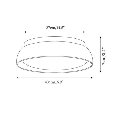 Plafonnier rond encastré en travertin