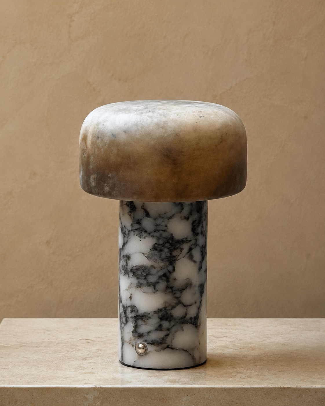 Lampe de table Wabi-Sabi en travertin Brenvale
