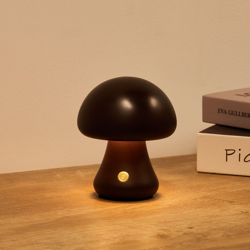 Lampe de table en bois scandinave Fungara