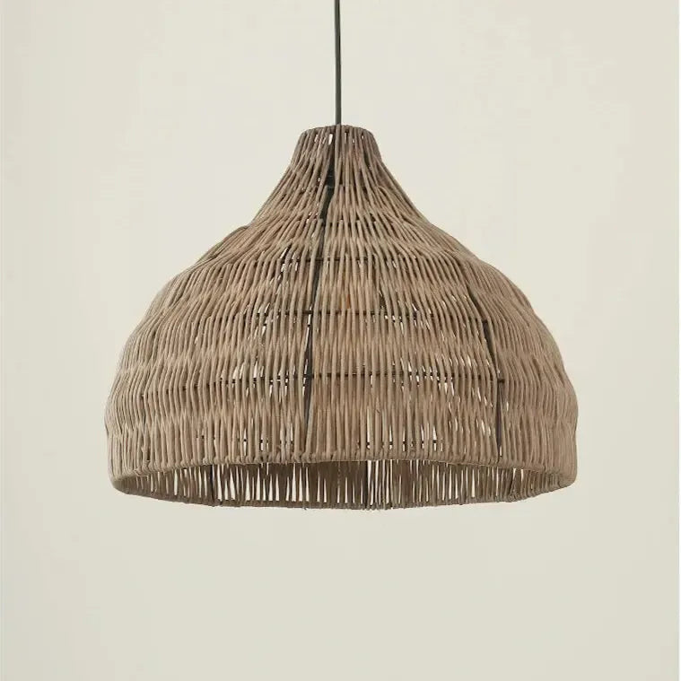 Suspension cloche naturelle en fibres tressées