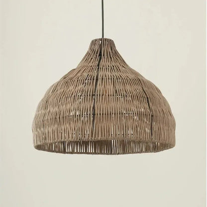 Suspension cloche naturelle en fibres tressées