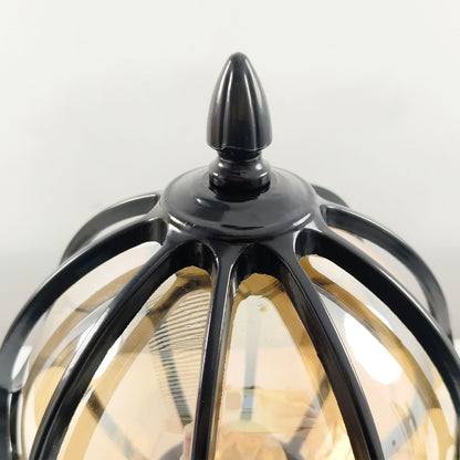 Lanterne classique à poser en verre avec cage