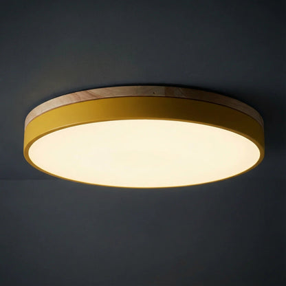 Plafonnier en bois minimaliste Lumbra affleurant