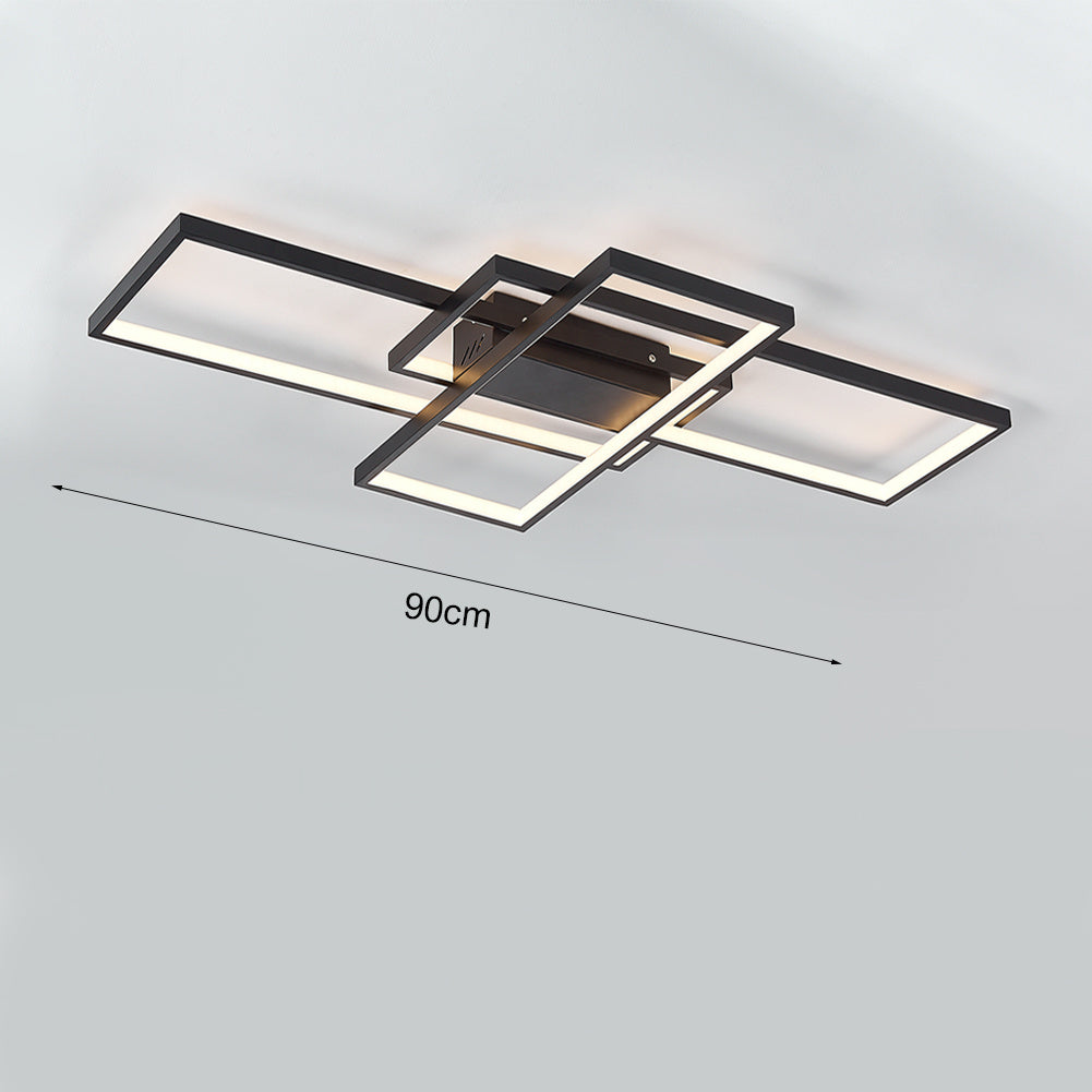 Plafonnier rectangulaire en métal Quadris Bauhaus