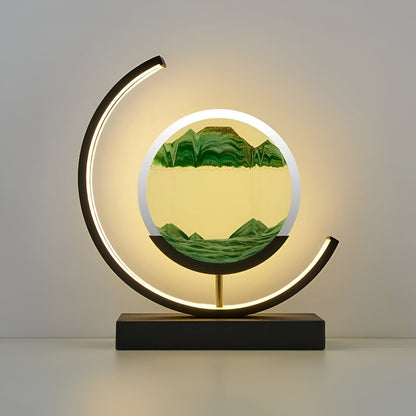 Lampe de table minimaliste en aluminium Sandveil, avec art du sable