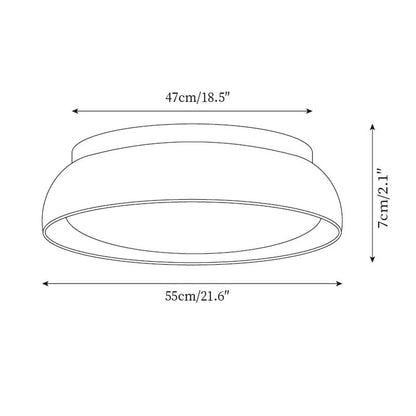 Plafonnier rond encastré en travertin