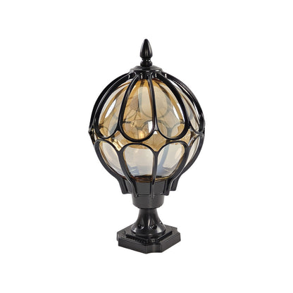 Lanterne classique à poser en verre avec cage