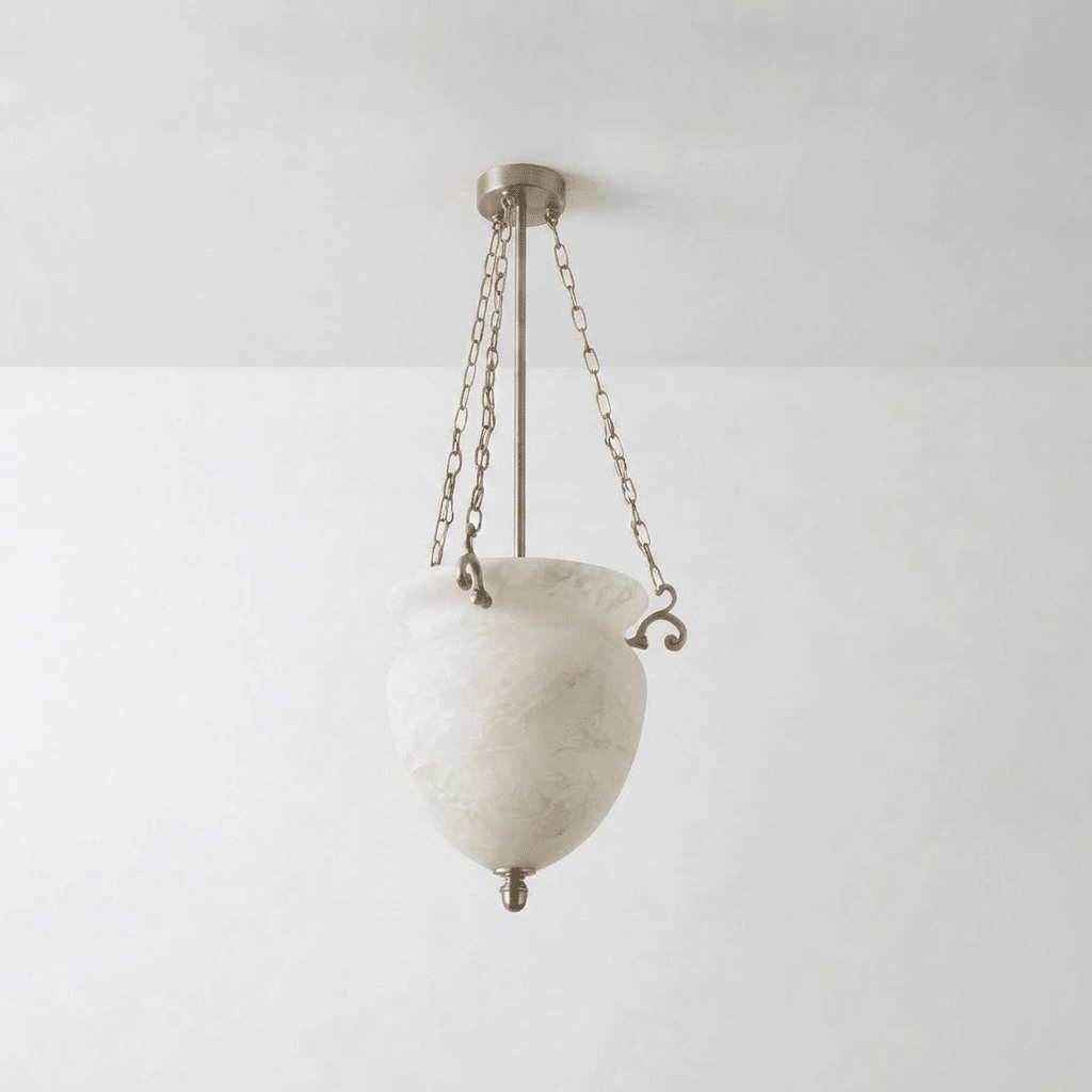 Pendentif chaîne avec urne en albâtre